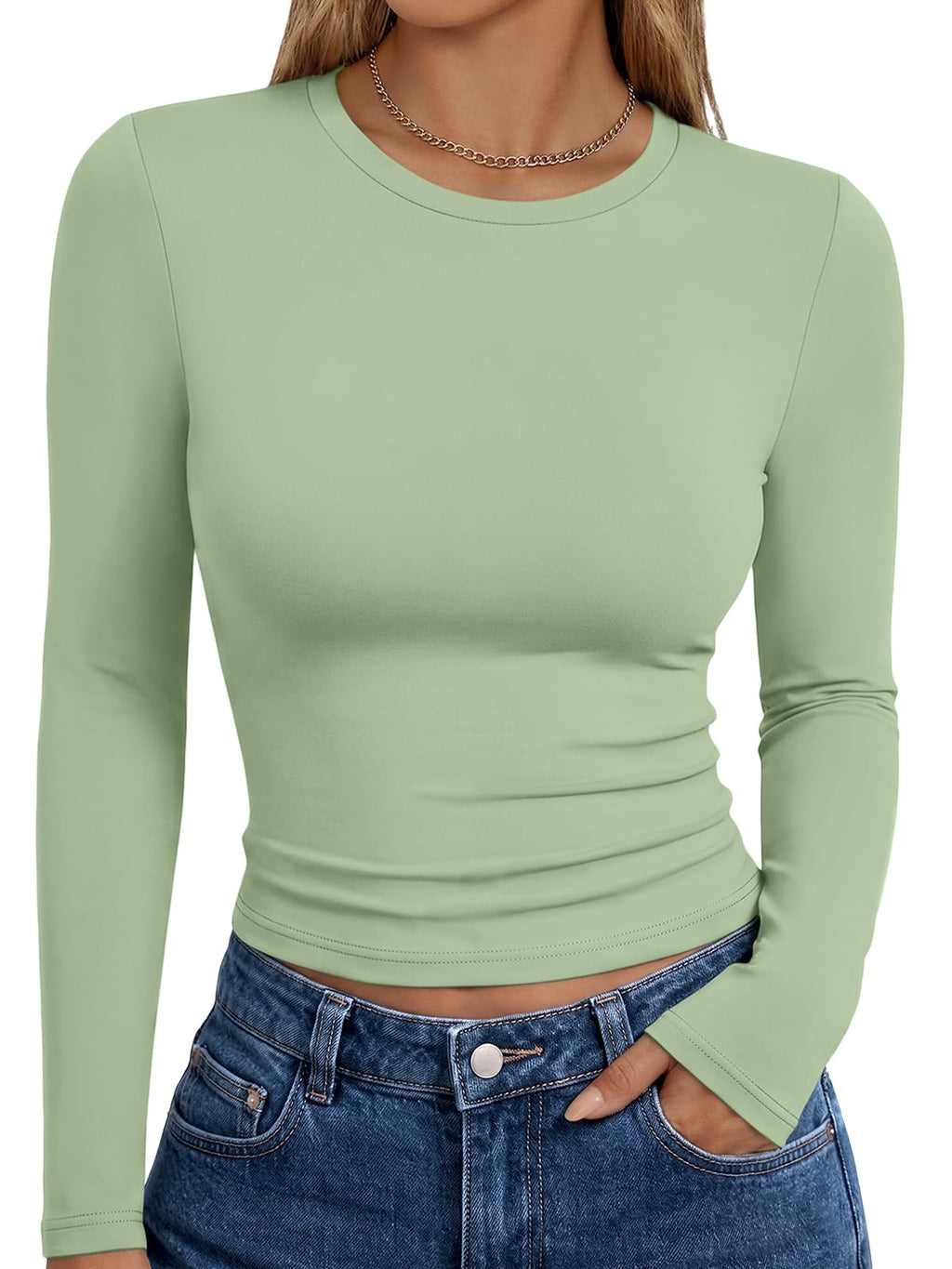 Trendy Queen Womens Long Sleeve T Shirts Fall Fashion Basic Y2K Tops 2026 Jansha Store