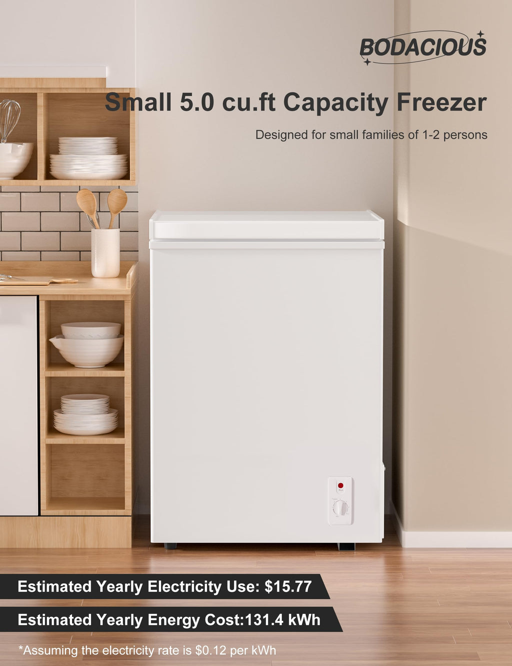 7.0 Cu Ft Chest Freezer - Energy Saving Quiet Top Open Door Mini Freezer Adjustable 6 Thermostat - Compact Small Deep Freezer w/Removable Basket and Defrost Water Drain for Home/Apartment/Garage Jansha Store