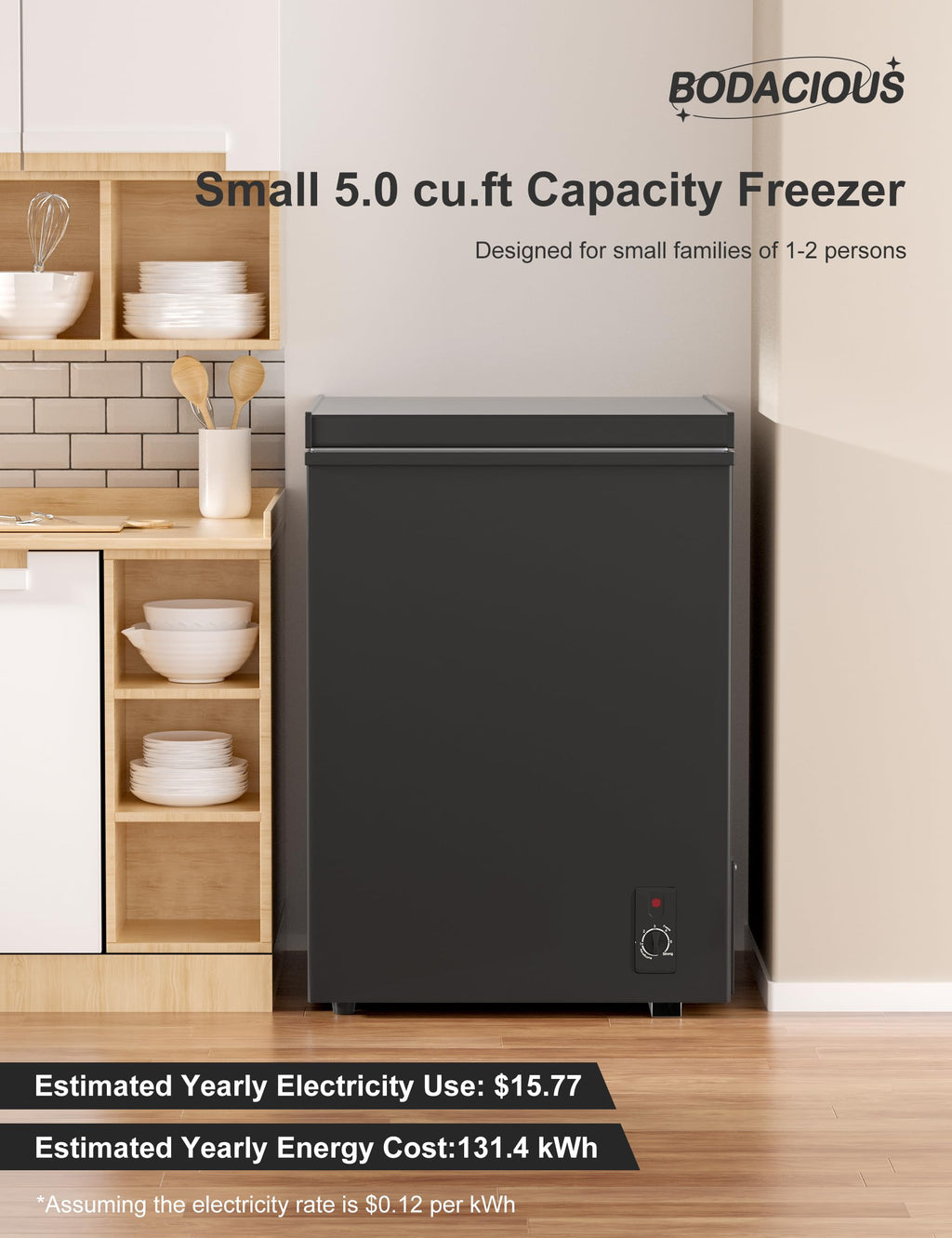 7.0 Cu Ft Chest Freezer - Energy Saving Quiet Top Open Door Mini Freezer Adjustable 6 Thermostat - Compact Small Deep Freezer w/Removable Basket and Defrost Water Drain for Home/Apartment/Garage Jansha Store