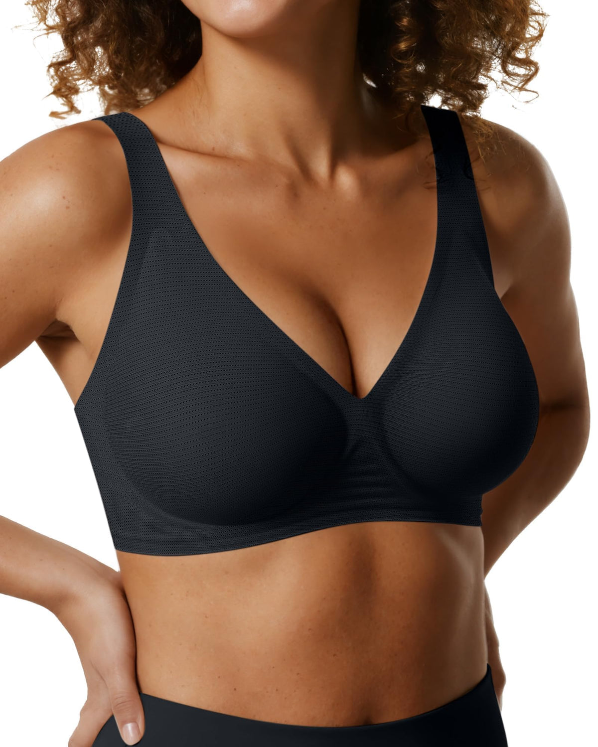 OEAK Womens Jelly Bras Wireless Deep V Bralette Comfy Push Up Tshirt Bras Jansha Store