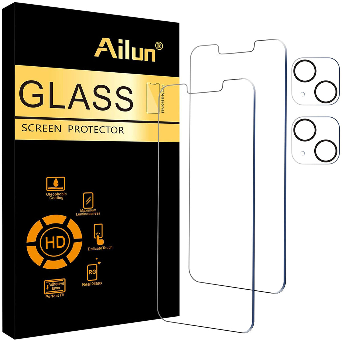 Ailun Screen Protector + Camera Lens Protector for iPhone 16 Pro, 3+3 Pack Jansha Store