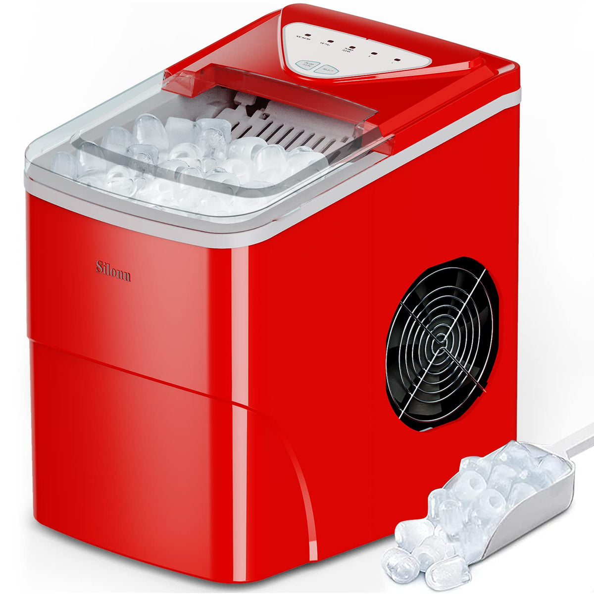 Silonn Nugget Ice Maker, Smart Countertop Ice Machine with APP & Voice Control, Self-Cleaning, 44lbs/24H Soft Chewable Sonic Ice, 3L Tank, for Home Kitchen & Party Jansha Store