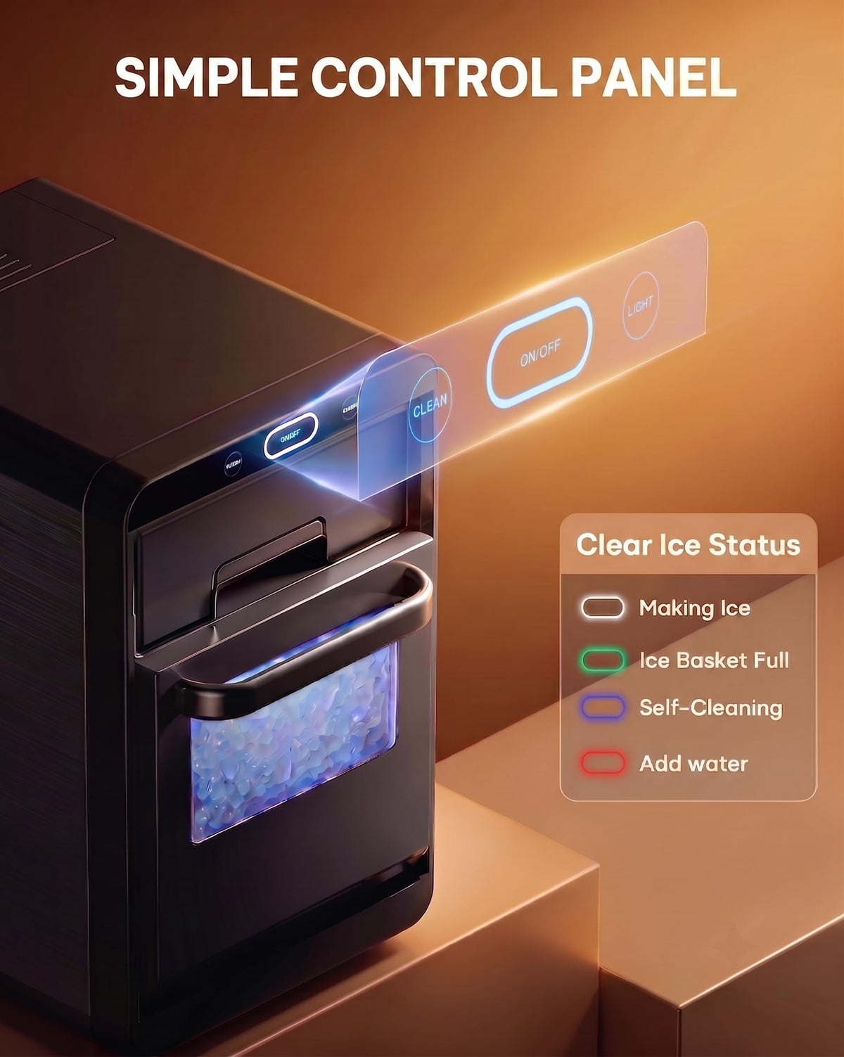 Silonn Ice Maker Countertop, 8 Bullet Ice Cubes in 6 Mins, 26.5 Lbs per Day, 2 Size Options, Self-Cleaning & Portable for Kitchen, Office, Party, RV Camping Jansha Store