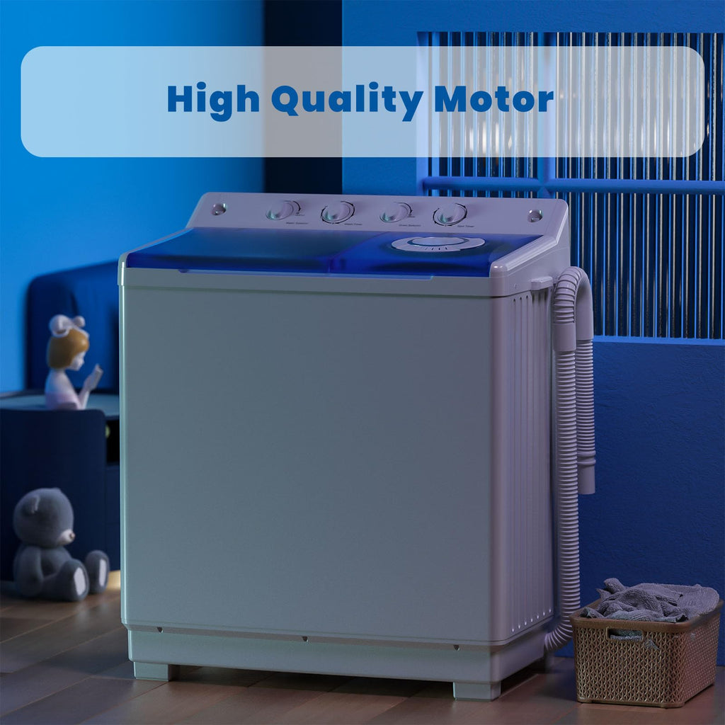 Auertech Portable Washing Machine, 28lbs Twin Tub Washer Mini Compact Laundry Machine with Drain Pump, Semi-automatic 18lbs Washer 10lbs Spinner Combo for Dorms, Apartments, RVs Jansha Store