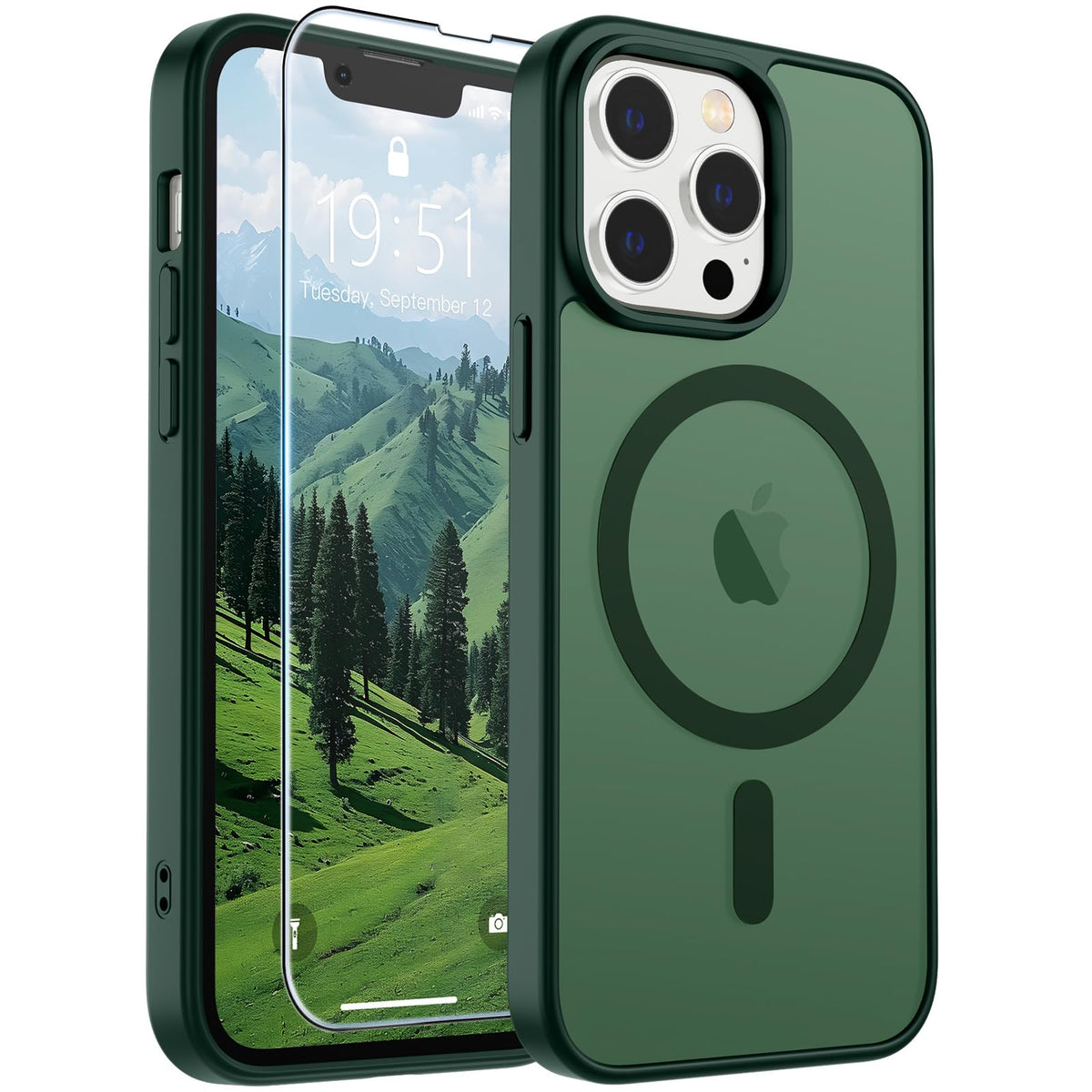 SUPFINE Magnetic for iPhone 12 Mini Case/iPhone 13 Mini Case Black Jansha Store