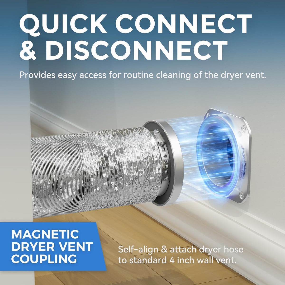 Magnetic Dryer Vent Coupling DV180 Magnetic Dryer Vent Connector Kit 4 Inch Jansha Store