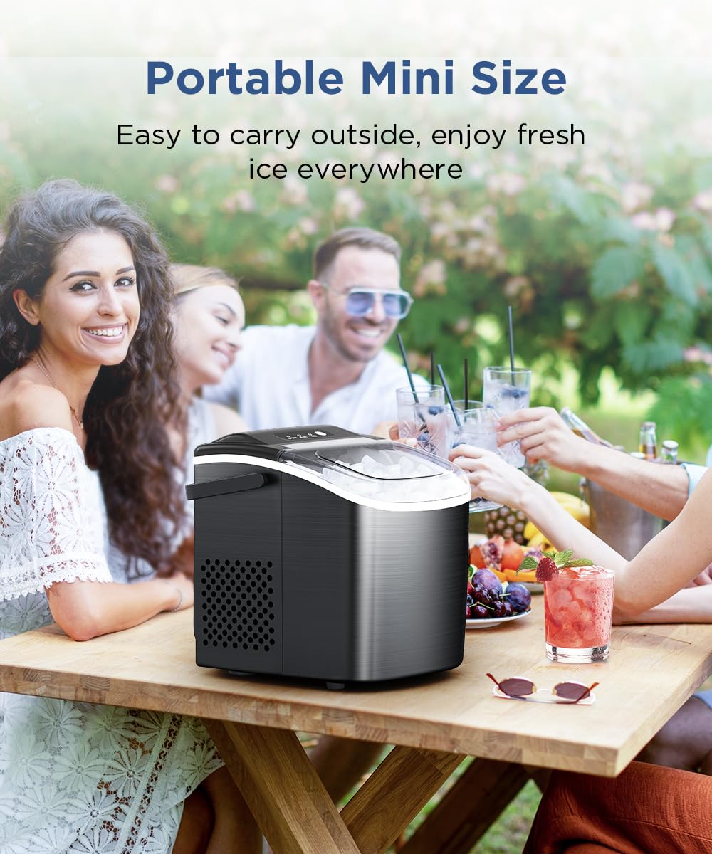 COWSAR Nugget Countertop Ice Maker, Automatic Ice Dispenser, 33 lbs/Day Chewable Pellet Ice Machine with Self-Cleaning & Measured Dispensing, Portable Ice Maker for Home, Kitchen, Office Jansha Store