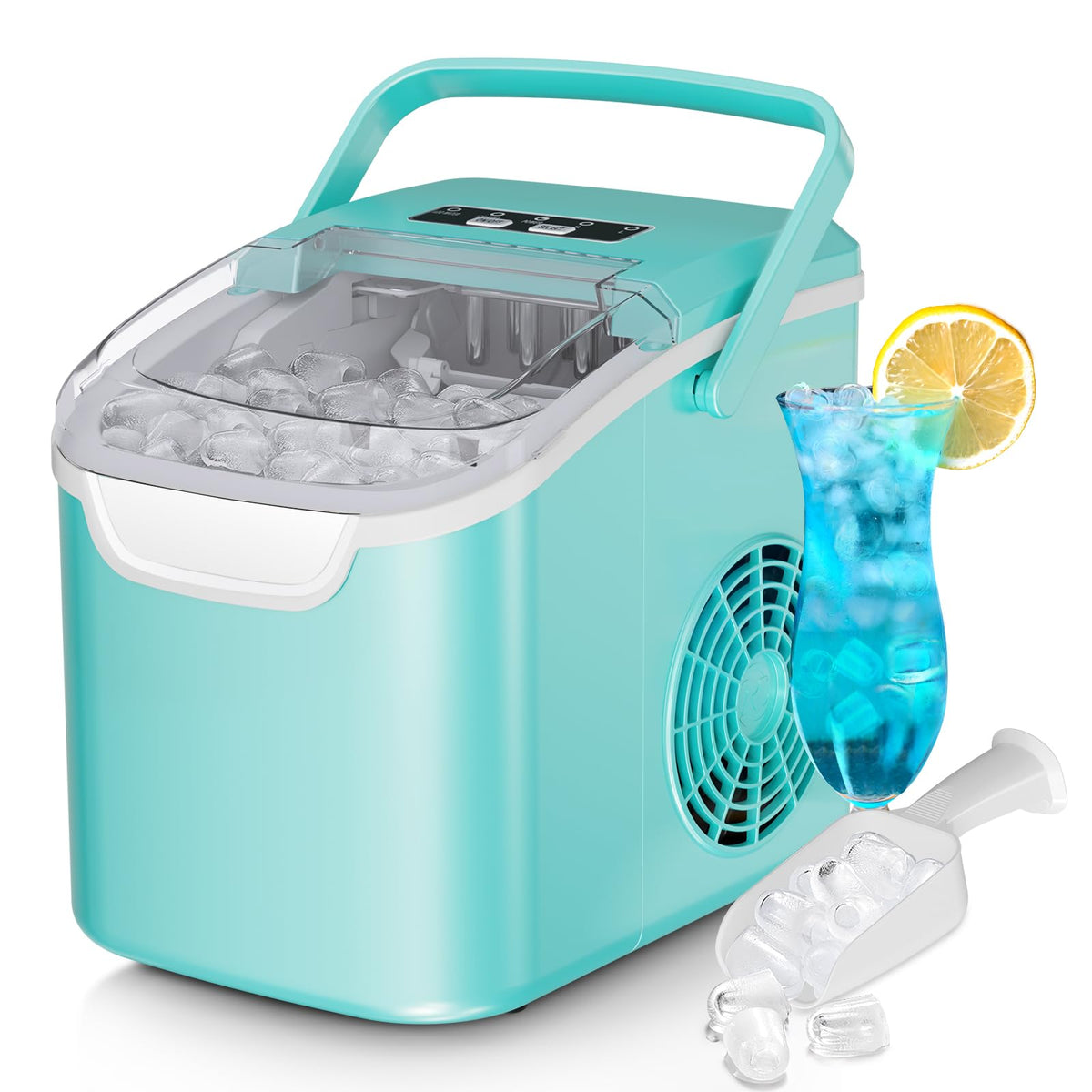 Antarctic Star Countertop Ice Maker Machine, 26Lbs/Day Fastest 6‑Min Ice Jansha Store