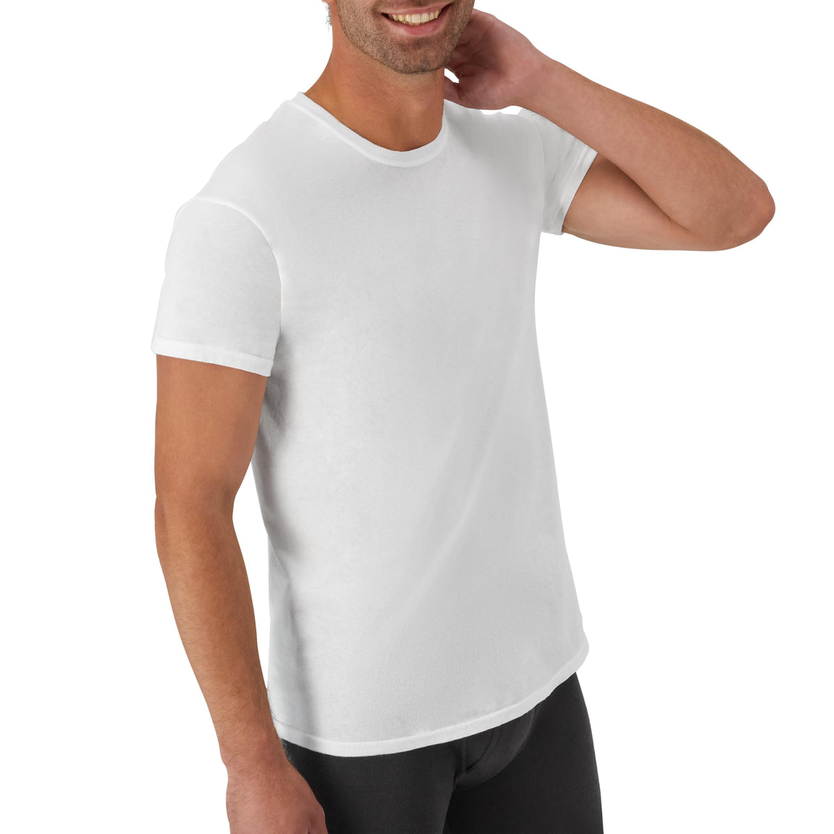Hanes Men's Undershirt Packs, Stay-Tucked Soft Cotton Undershirts, Best Undershirts for Men, White/Black/Asstd Multipacks Jansha Store