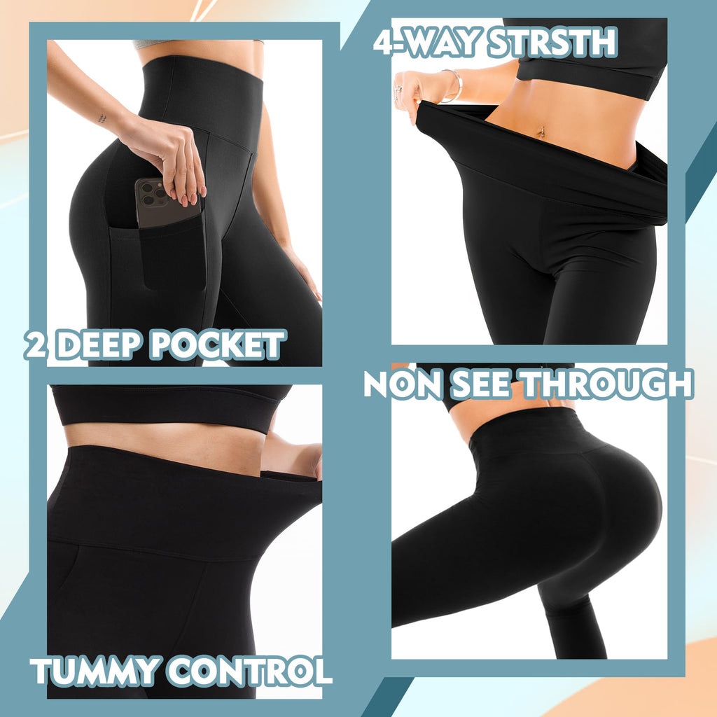 SINOPHANT High Waisted Leggings Women with Pockets Jansha Store