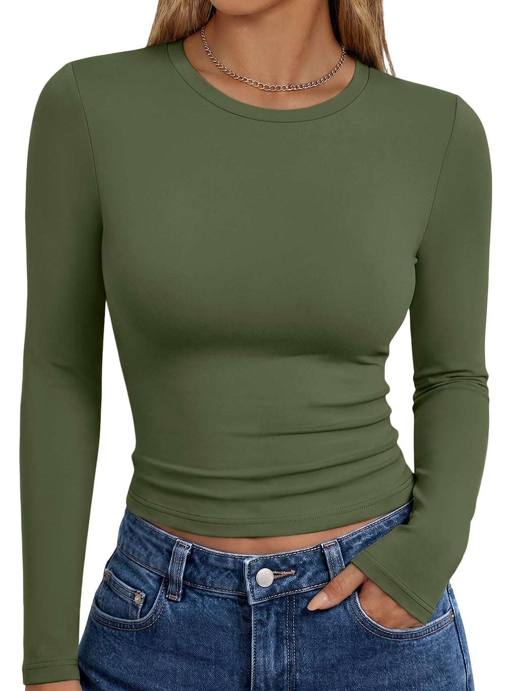Trendy Queen Womens Long Sleeve T Shirts Fall Fashion Basic Y2K Tops 2026 Jansha Store