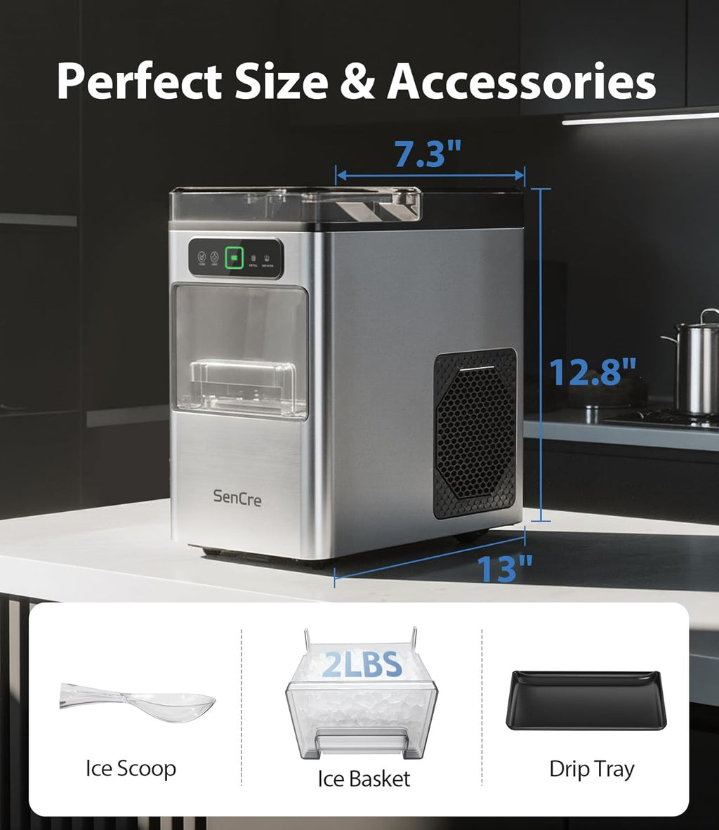 Nugget Ice Maker 40lbs/Day Countertop Ice Makers Chewable Pellet Ice Jansha Store