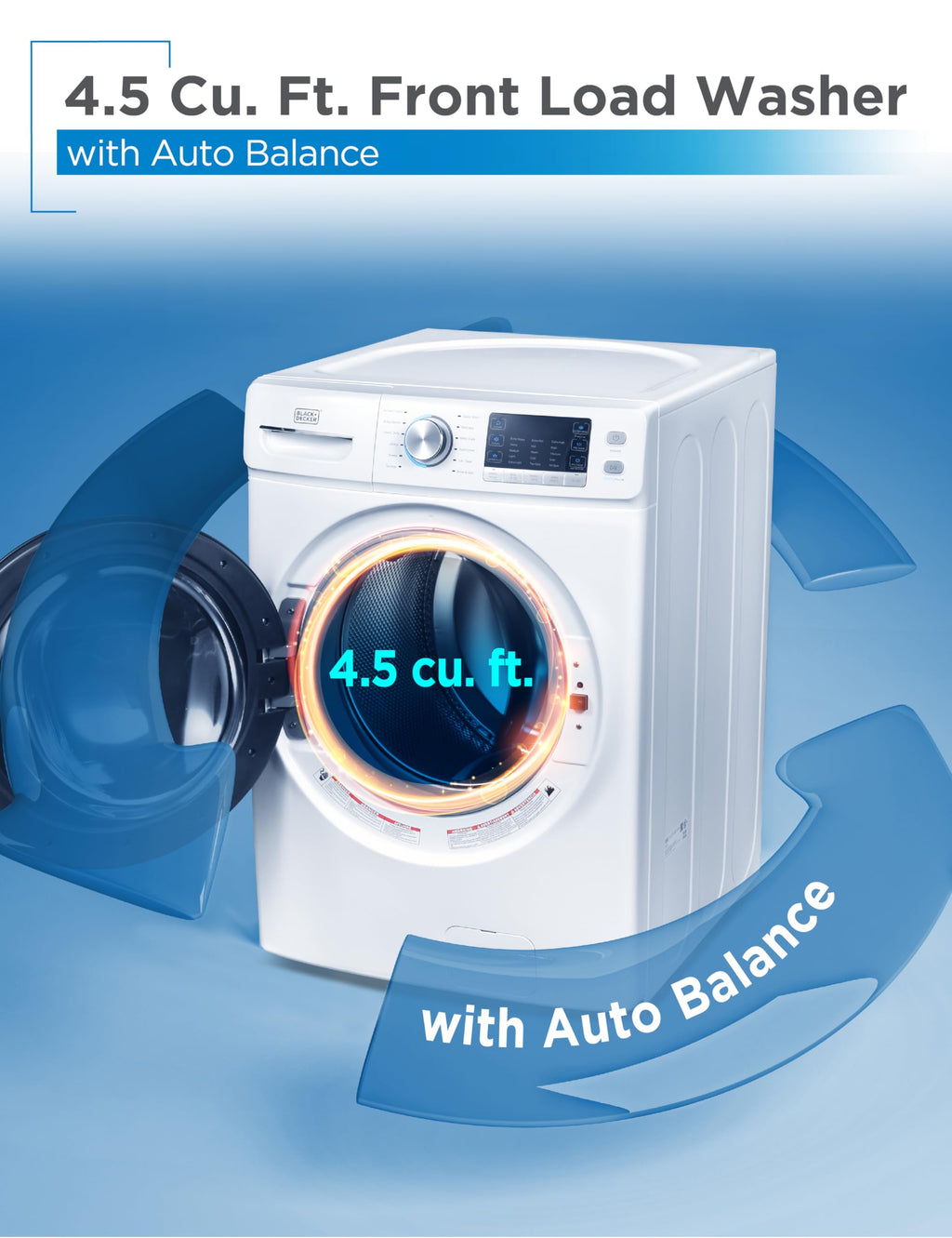 BLACK+DECKER 1.7 Cu. Ft. Portable Washer, 11 lb. Capacity, BPWM16W, White Jansha Store