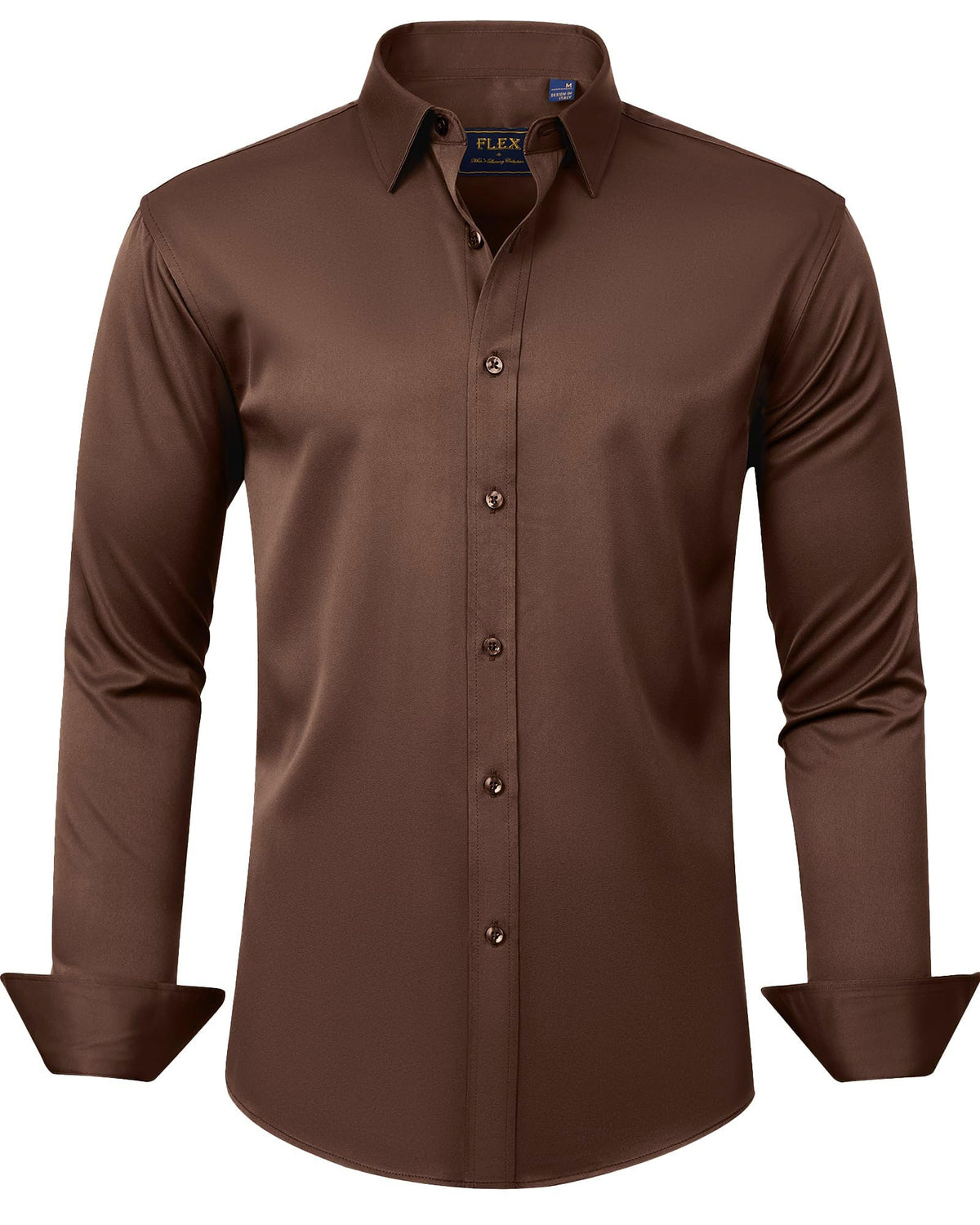 J.VER Men's Dress Shirts Solid Long Sleeve Stretch Wrinkle-Free Formal Shirt Business Casual Button Down Shirts Jansha Store