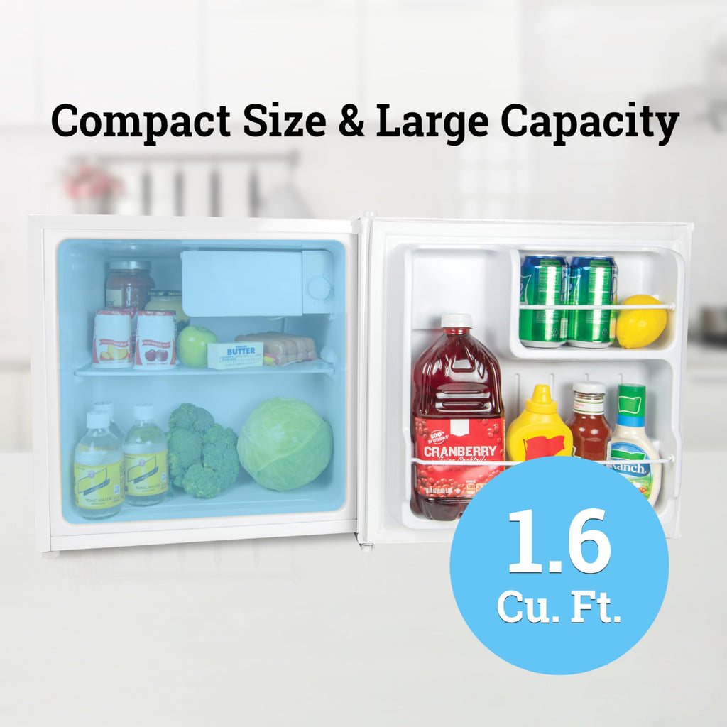 Igloo 3.2 Cu.Ft. Mini Fridge with Freezer - Single Door Compact Refrigerator with Glass Shelves for Homes, Dorms & Offices- Keep Snacks, Drinks & Frozen Foods Cool with Temperature Control Mini Fridge Jansha Store