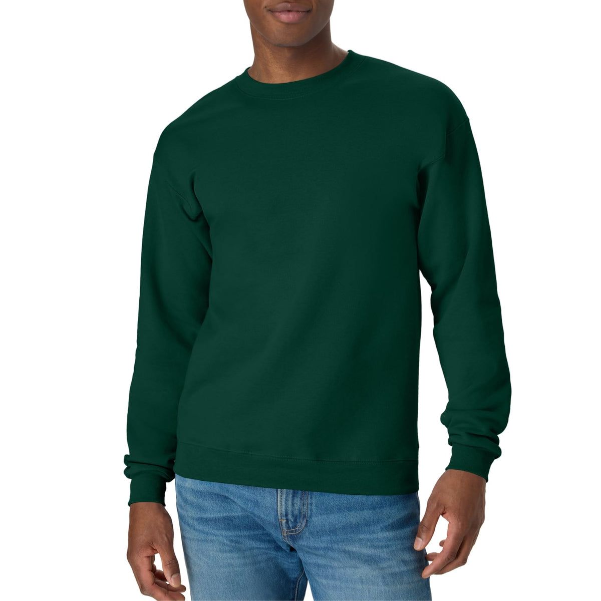 Hanes Men's Sweatshirt, EcoSmart Fleece Crewneck Sweatshirt, Big & Tall Available, 1 or 2-Pack Jansha Store