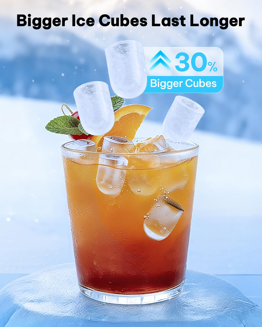 Silonn Ice Maker Countertop, 8 Bullet Ice Cubes in 6 Mins, 26.5 Lbs per Day, 2 Size Options, Self-Cleaning & Portable for Kitchen, Office, Party, RV Camping Jansha Store