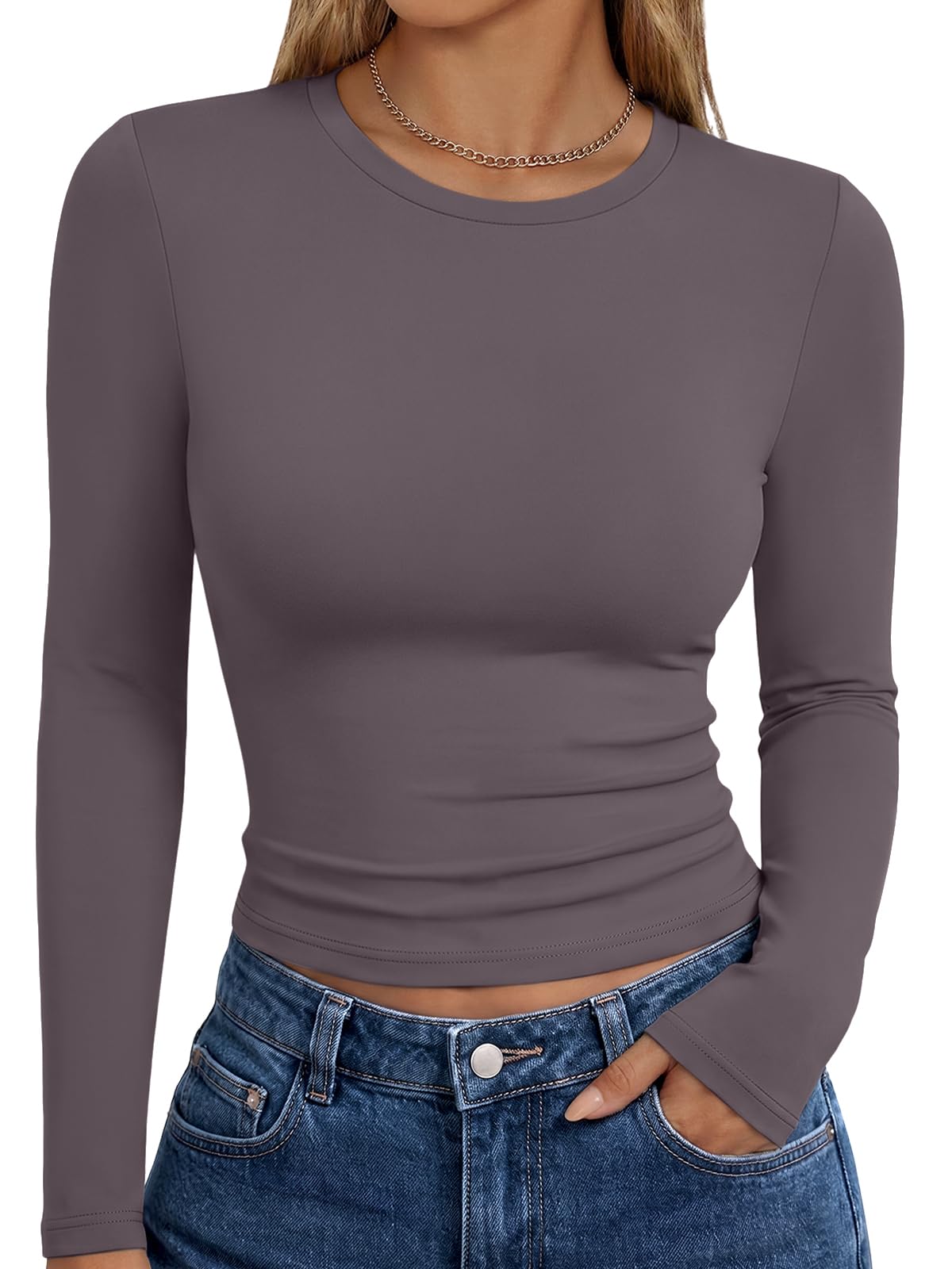 Trendy Queen Womens Long Sleeve T Shirts Fall Fashion Basic Y2K Tops 2026 Jansha Store