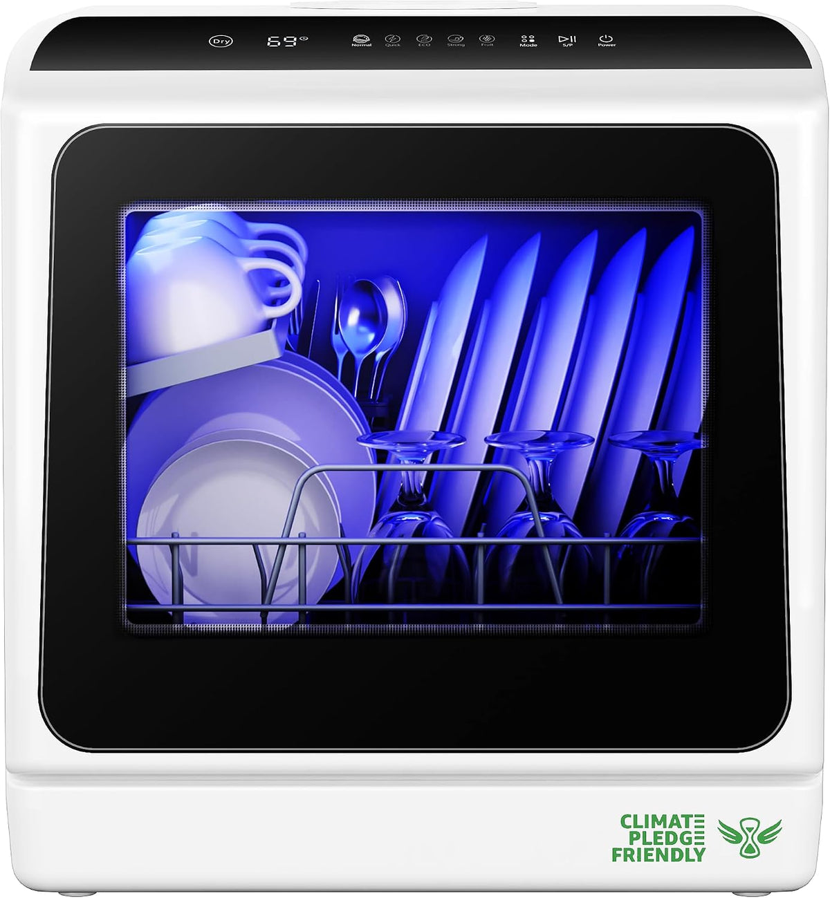 EUHOMY Countertop Dishwasher Portable, 6 Programs with 40 dB, No Hookup Jansha Store