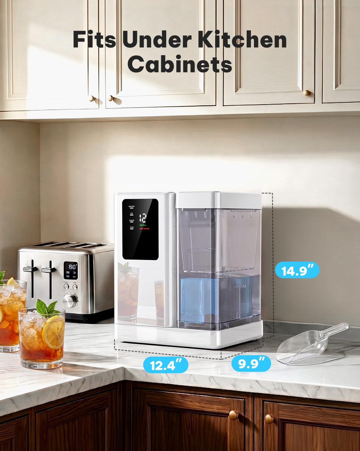 Silonn Nugget Ice Maker, Smart Countertop Ice Machine with APP & Voice Control, Self-Cleaning, 44lbs/24H Soft Chewable Sonic Ice, 3L Tank, for Home Kitchen & Party Jansha Store