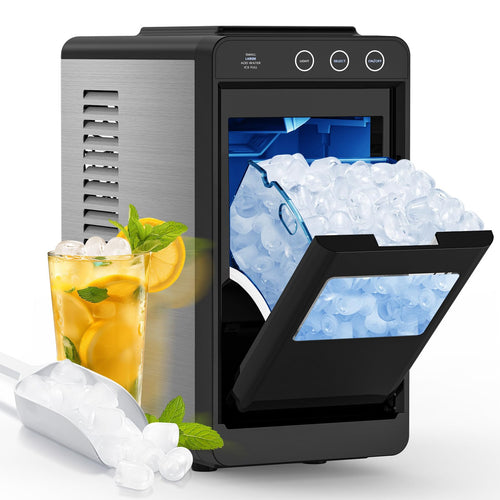 COWSAR Nugget Countertop Ice Maker, Automatic Ice Dispenser, 33 lbs/Day Chewable Pellet Ice Machine with Self-Cleaning & Measured Dispensing, Portable Ice Maker for Home, Kitchen, Office Jansha Store