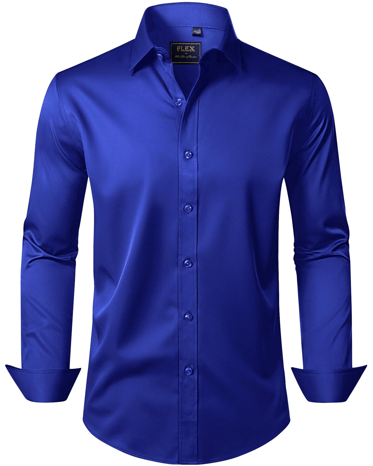 J.VER Men's Dress Shirts Solid Long Sleeve Stretch Wrinkle-Free Formal Shirt Business Casual Button Down Shirts Jansha Store