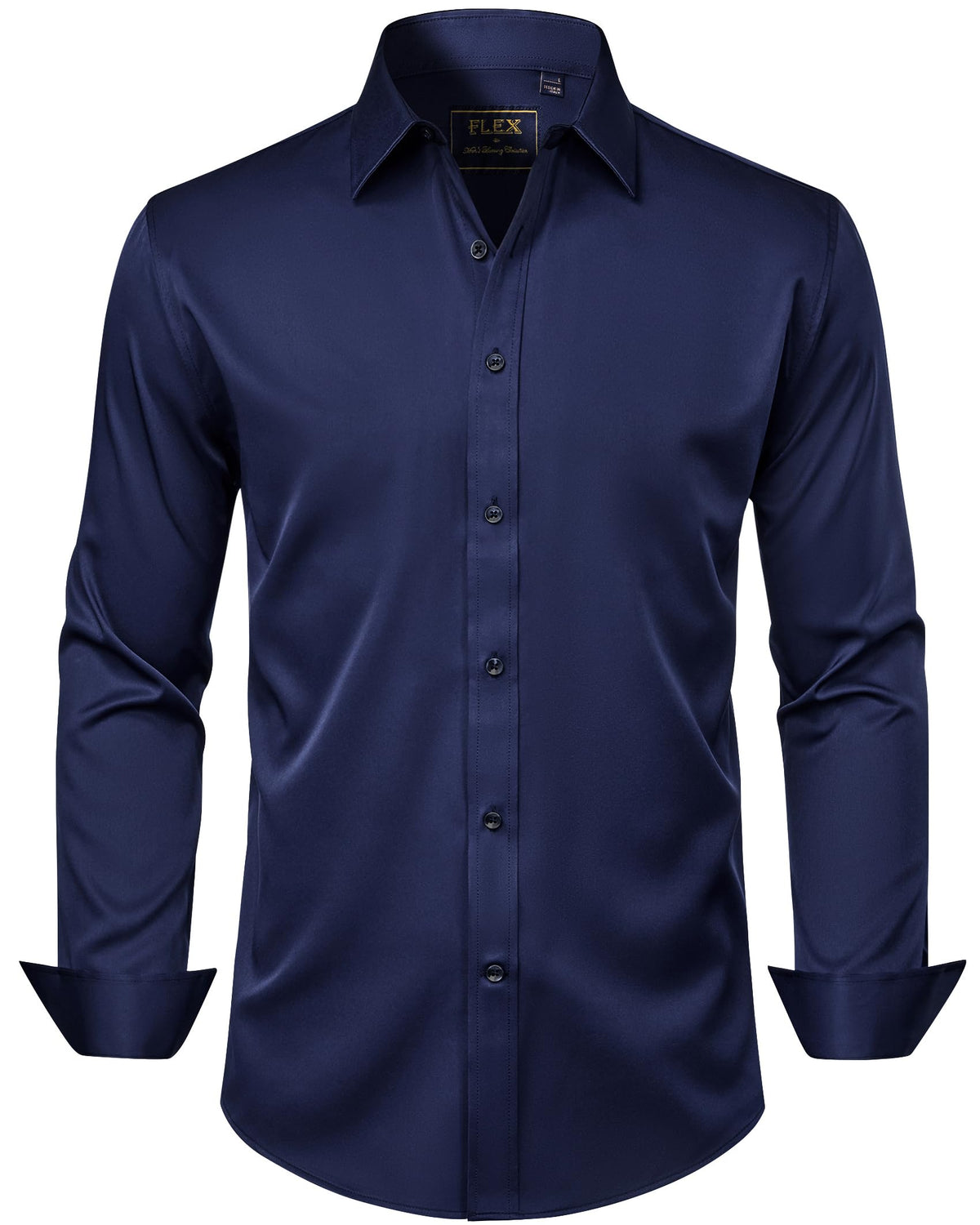 J.VER Men's Dress Shirts Solid Long Sleeve Stretch Wrinkle-Free Formal Shirt Business Casual Button Down Shirts Jansha Store