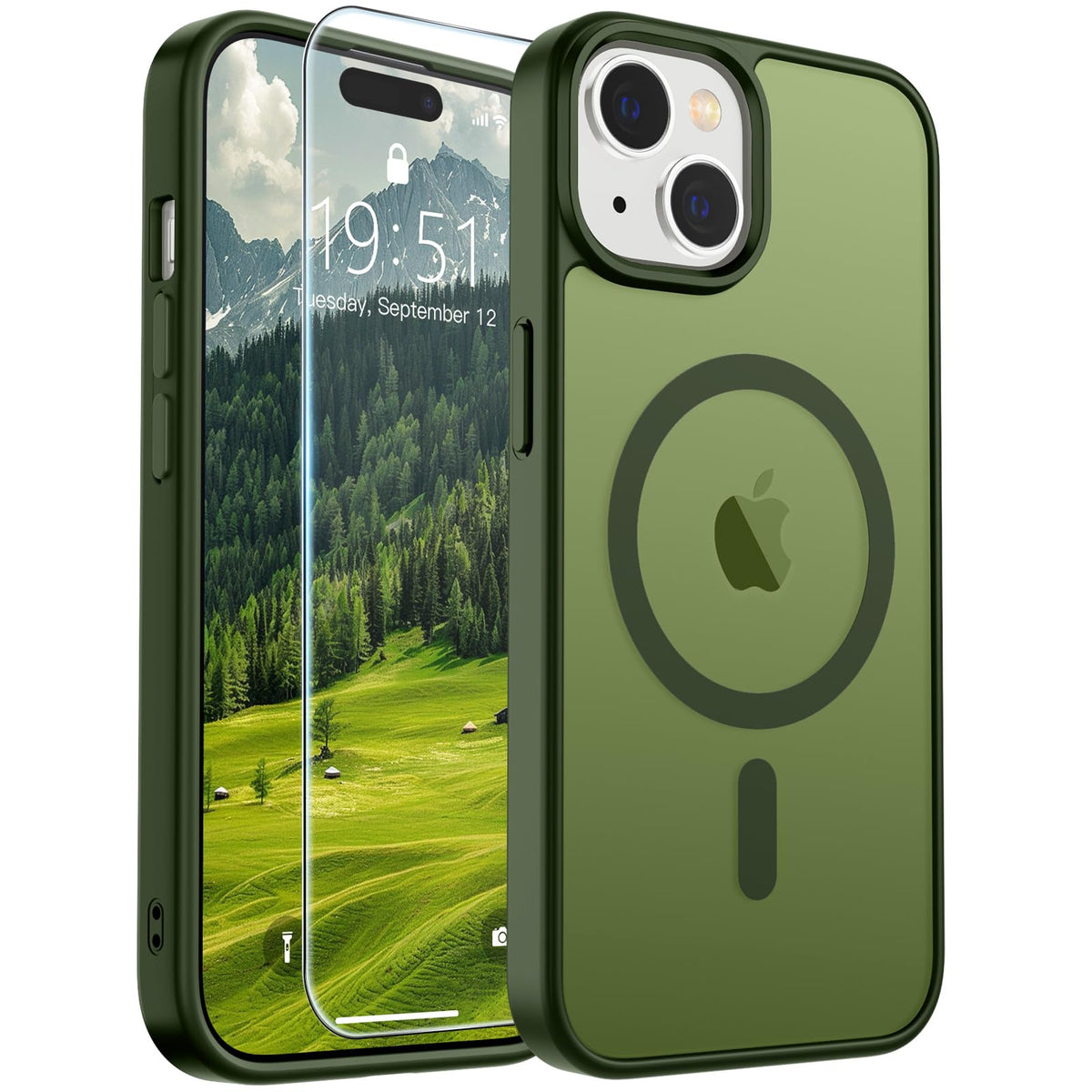 SUPFINE Magnetic for iPhone 12 Mini Case/iPhone 13 Mini Case Black Jansha Store