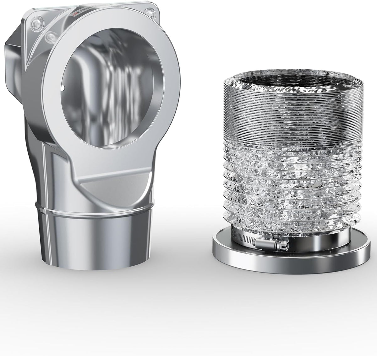 Magnetic Dryer Vent Coupling DV90 Airtight Seal Dryer Vent Connector Kit Easy to Clean Quick Connector Including a 2.6ft 4" Duct and two Clamps Jansha Store