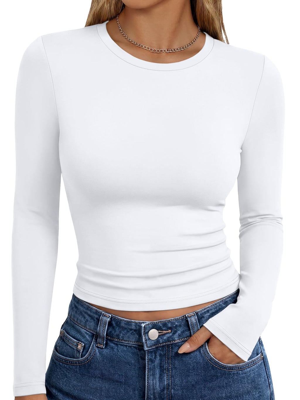 Trendy Queen Womens Long Sleeve T Shirts Fall Fashion Basic Y2K Tops 2026 Jansha Store