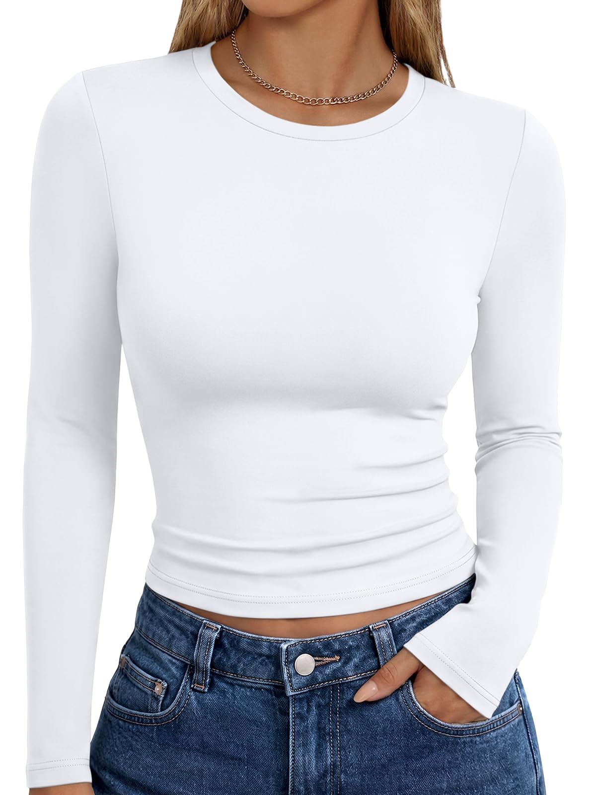 Trendy Queen Womens Long Sleeve T Shirts Fall Fashion Basic Y2K Tops 2026 Jansha Store