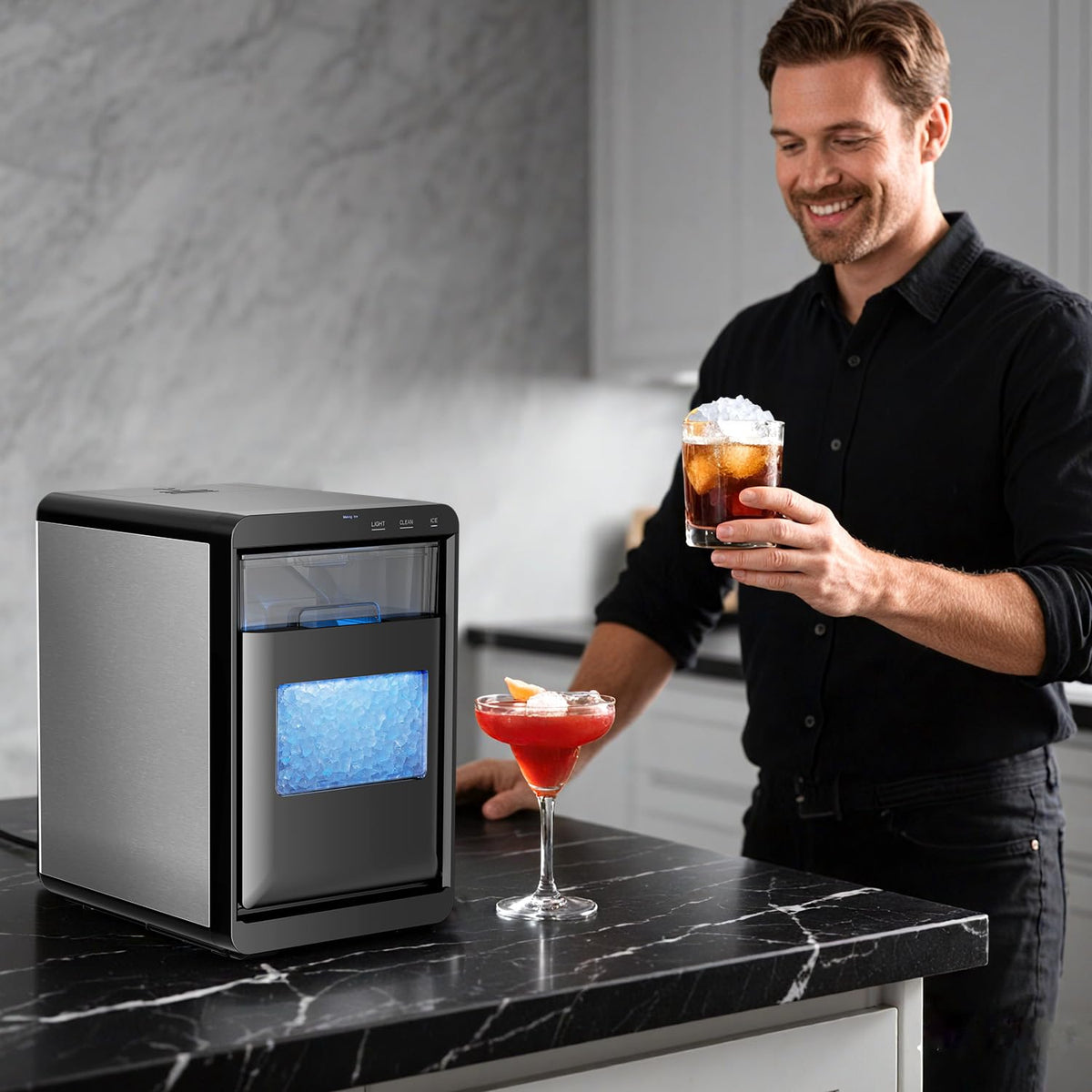 Antarctic Star Countertop Ice Maker Machine, 26Lbs/Day Fastest 6‑Min Ice Jansha Store