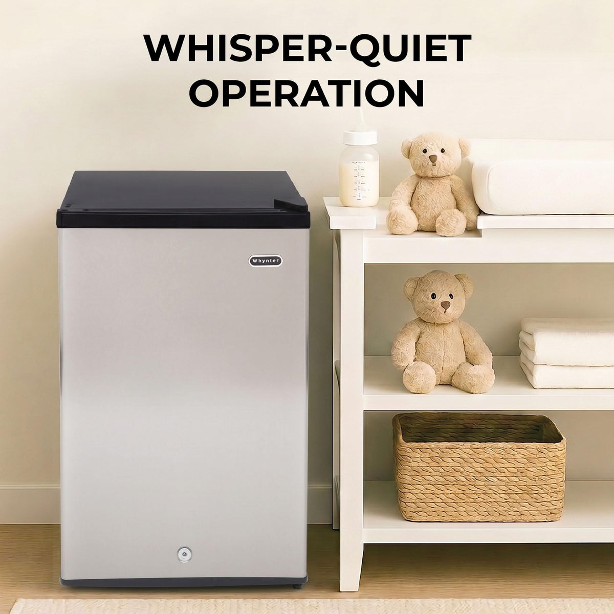 Whynter Upright Mini Freezer, 1.1 Cu Ft, Silver, CUF-112SS Jansha Store