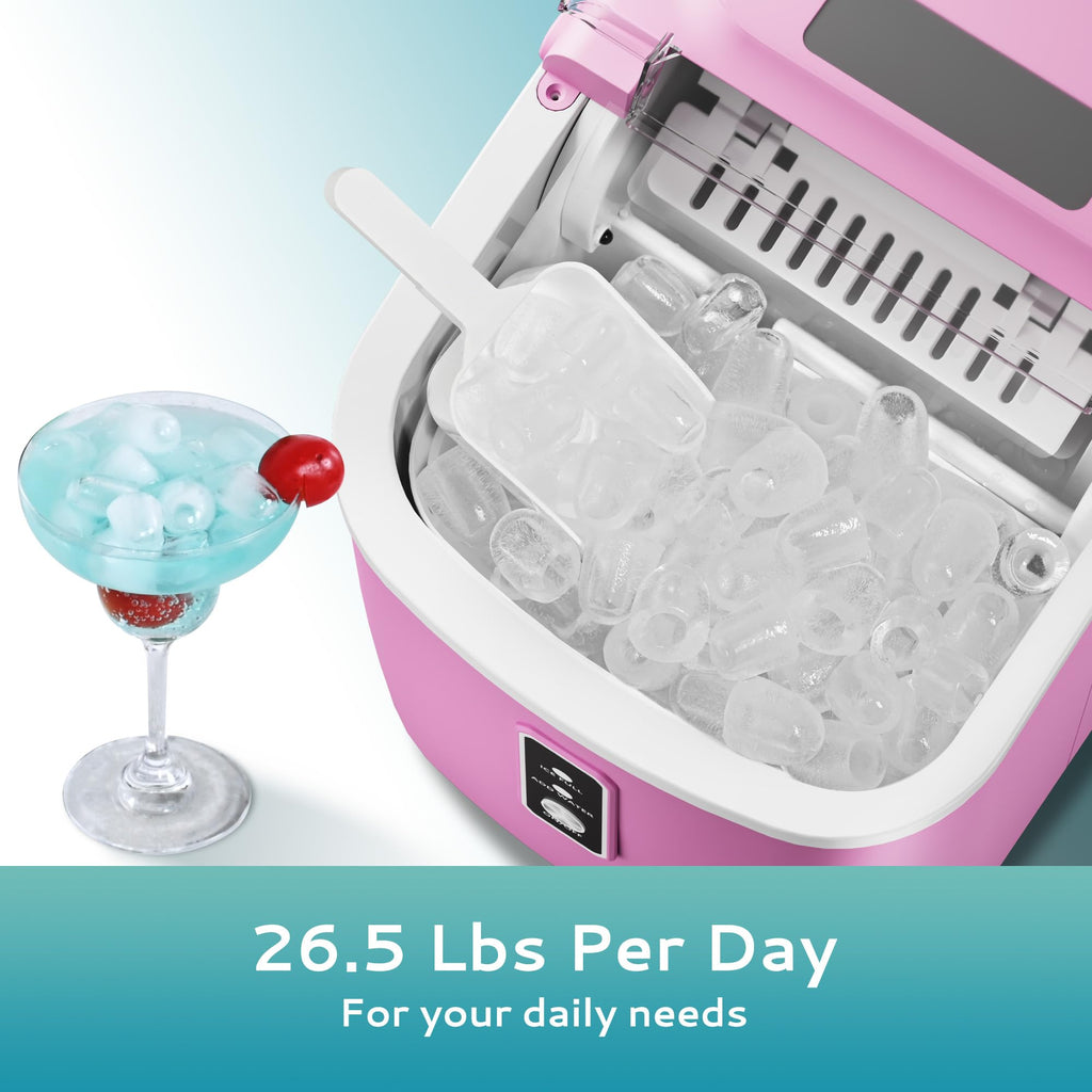 EUHOMY Nugget Ice Maker Countertop with Handle, 34lbs/24H Sonic Ice Maker Jansha Store