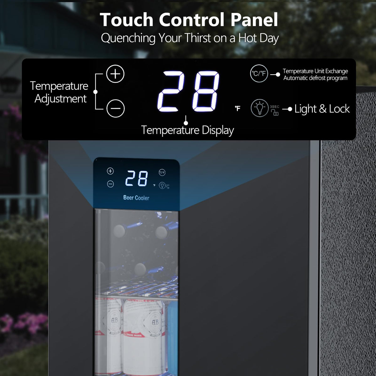 Electactic Mini Fridge 130 Can Beverage Refrigerator Cooler, 3.2 Cu.Ft Drink Fridge for Soda Wine Beer, Adjustable Temperature Control for Home Office, Black Jansha Store