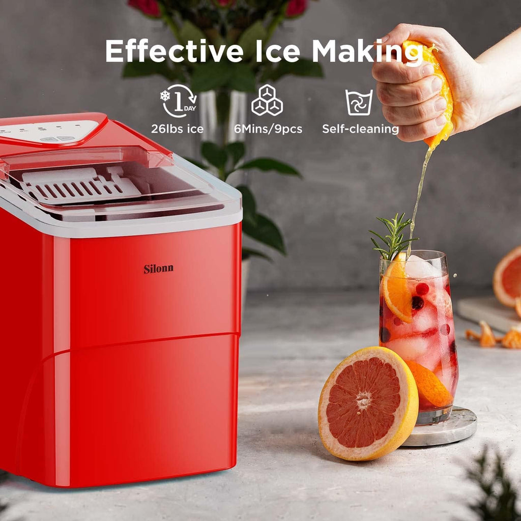 Silonn Nugget Ice Maker, Smart Countertop Ice Machine with APP & Voice Control, Self-Cleaning, 44lbs/24H Soft Chewable Sonic Ice, 3L Tank, for Home Kitchen & Party Jansha Store
