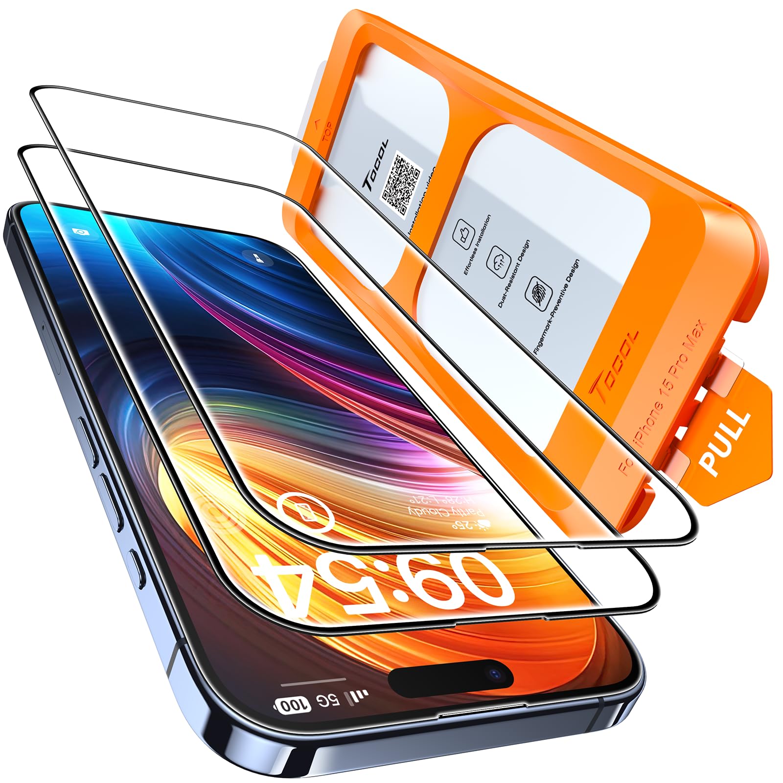 TOCOL for iPhone 17 Pro Max Screen Protector, Easy Installation Jansha Store