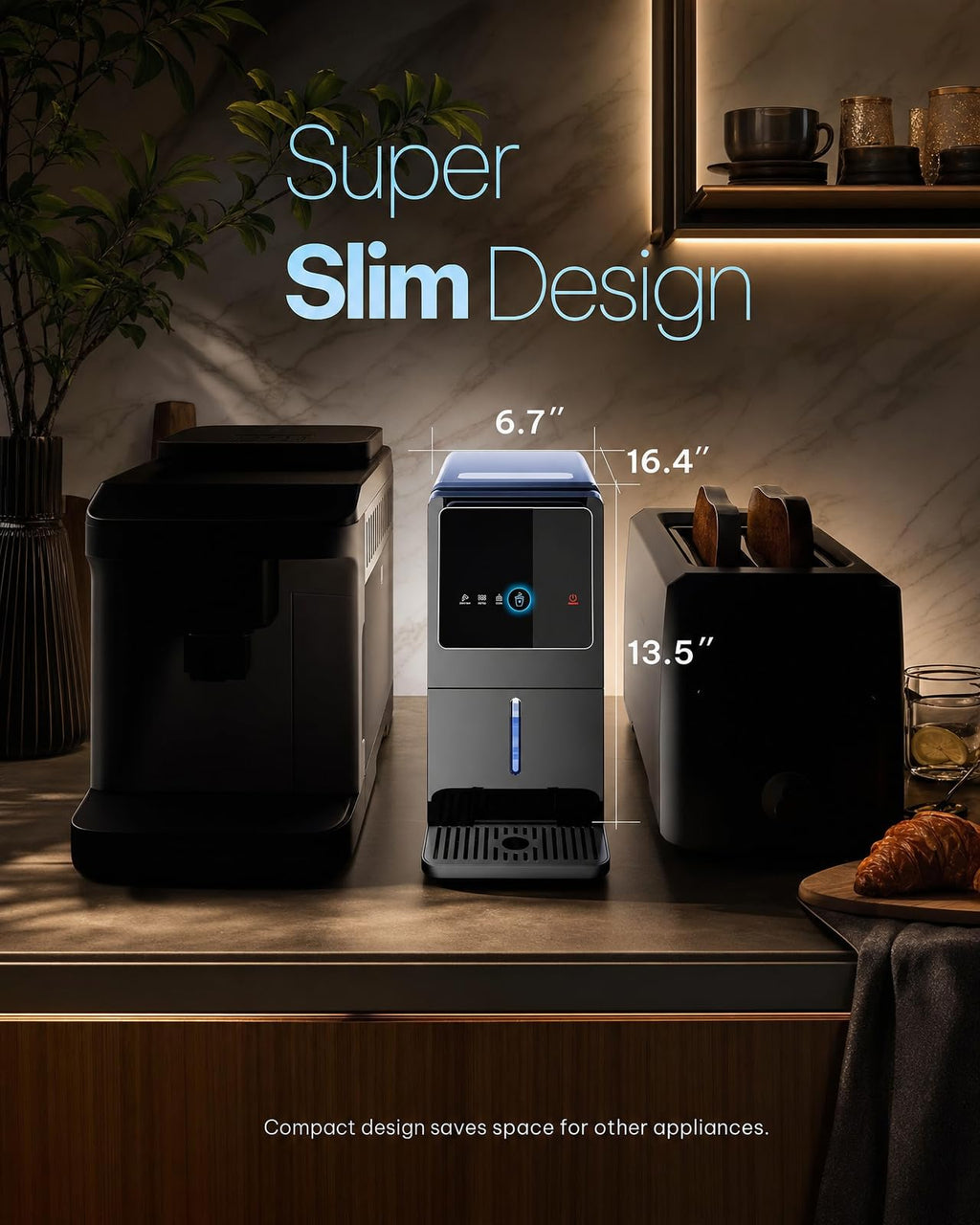 Silonn Nugget Ice Maker, Smart Countertop Ice Machine with APP & Voice Control, Self-Cleaning, 44lbs/24H Soft Chewable Sonic Ice, 3L Tank, for Home Kitchen & Party Jansha Store