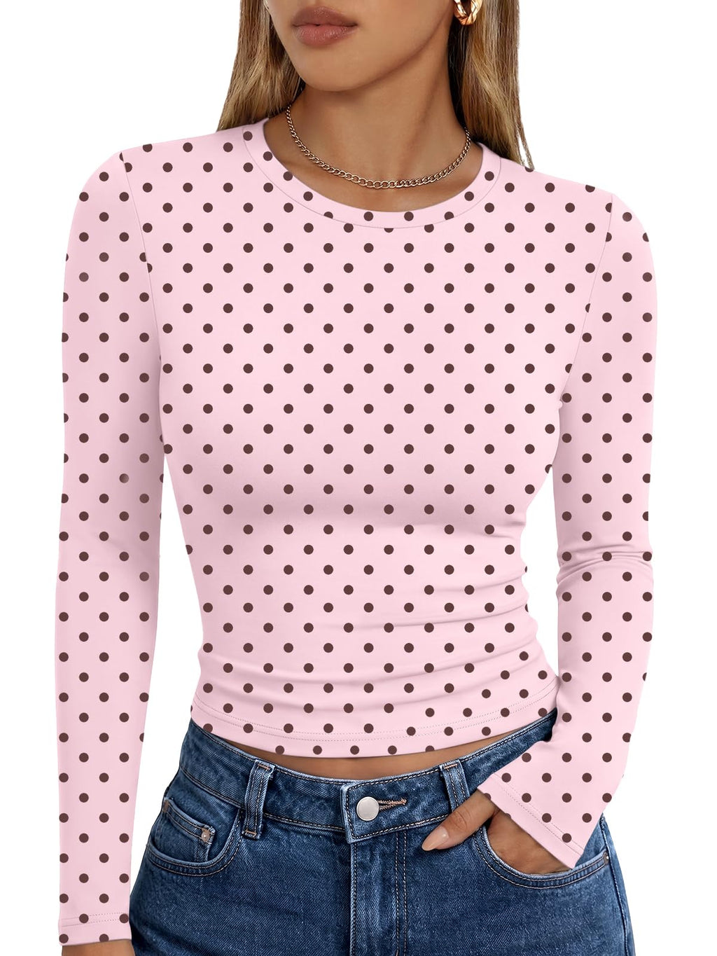 Trendy Queen Womens Long Sleeve T Shirts Fall Fashion Basic Y2K Tops 2026 Jansha Store