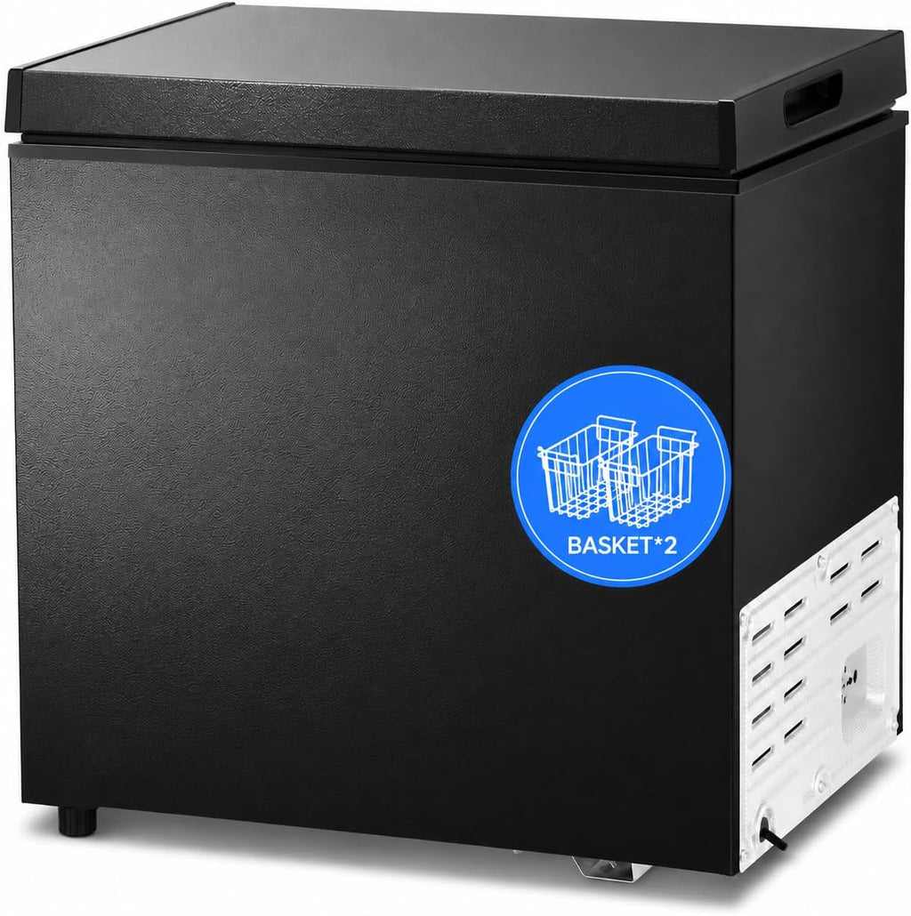 Kismile 1.8 Cu.Ft Mini Chest Freezer, Compact Deep Freezer for Home, Black Jansha Store