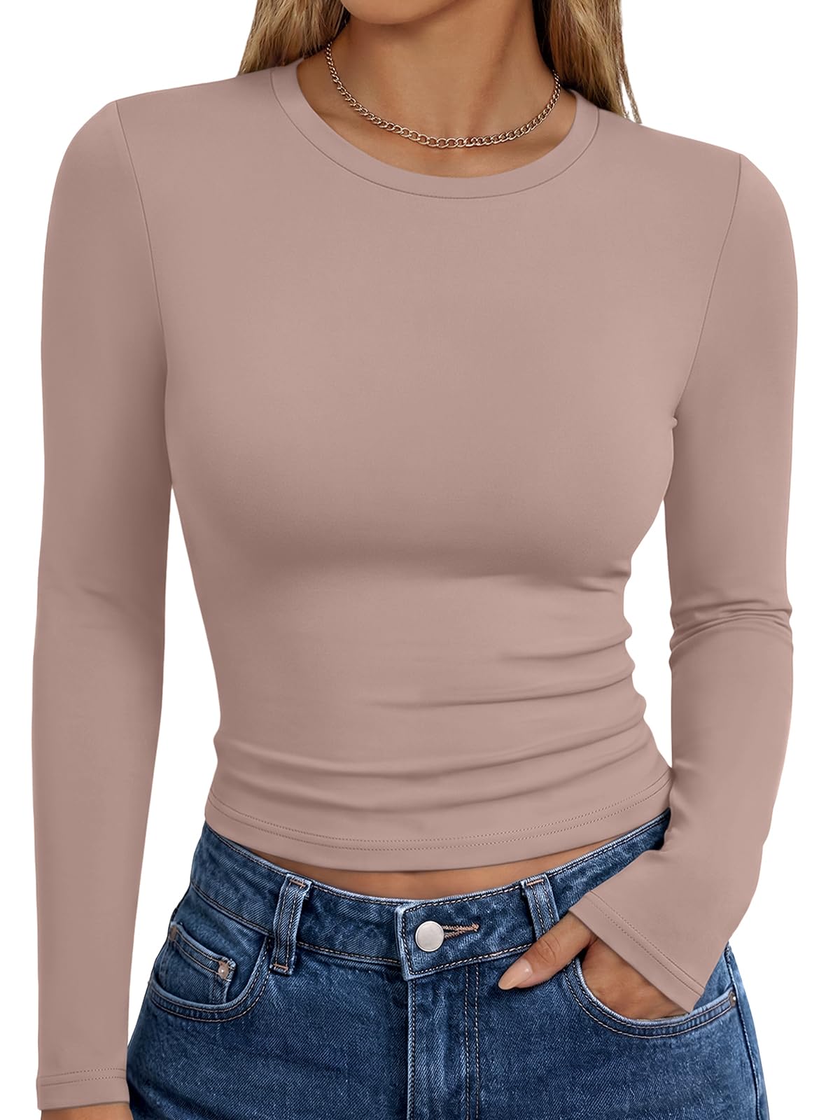 Trendy Queen Womens Long Sleeve T Shirts Fall Fashion Basic Y2K Tops 2026 Jansha Store