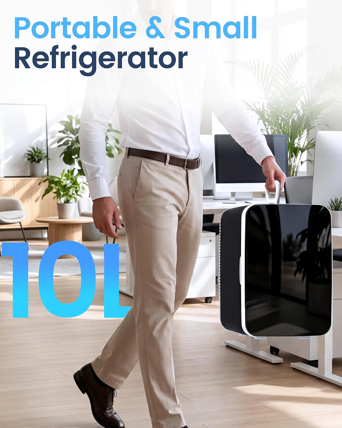 Electactic 10L Mini Fridge, AC/DC Portable Small Refrigerator, Black Jansha Store