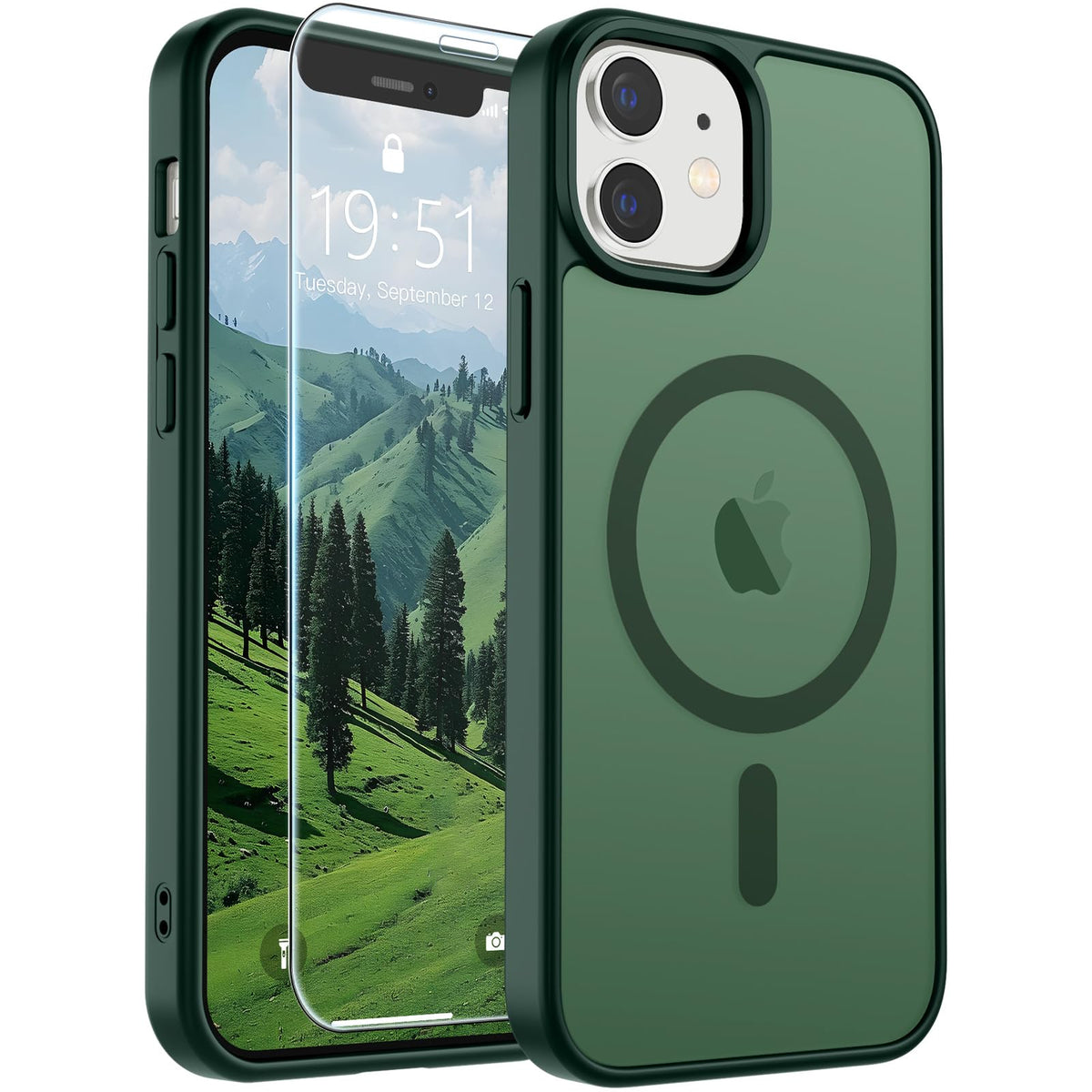 SUPFINE Magnetic for iPhone 12 Mini Case/iPhone 13 Mini Case Black Jansha Store