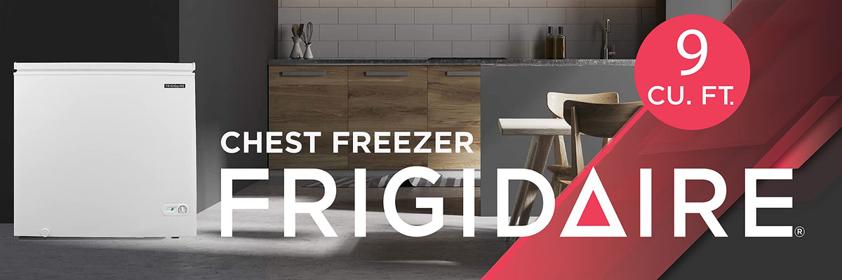 FRIGIDAIRE EFRF5003-BLACK Chest Deep Freezer-Garage-Ready, 5.0 Cu. Ft. Capacity, Black-Adjustable Thermostat-Removable Vinyl Coated Wire Basket-Easy Defrost Drain Jansha Store