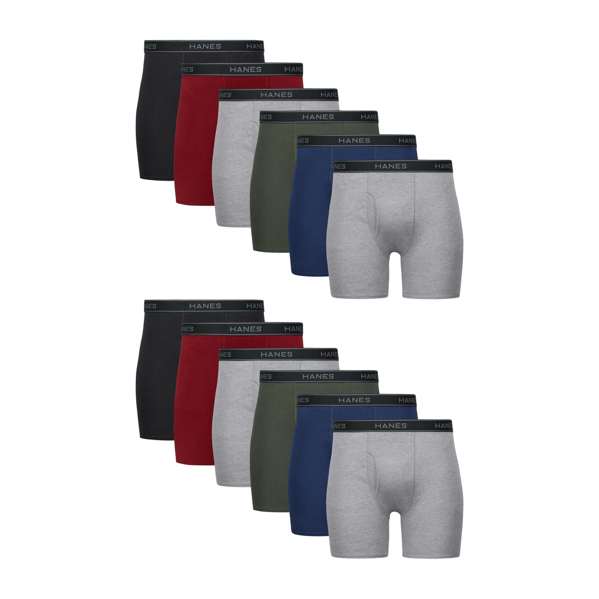 Hanes mens Underwear Boxer Briefs Pack, Cool & Breathable Cotton Moisture-wicking Underwear for Men, No Ride Up Jansha Store