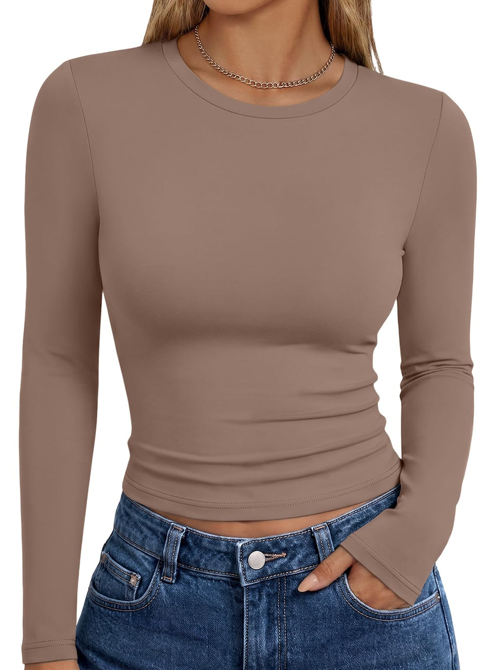 Trendy Queen Womens Long Sleeve T Shirts Fall Fashion Basic Y2K Tops 2026 Jansha Store
