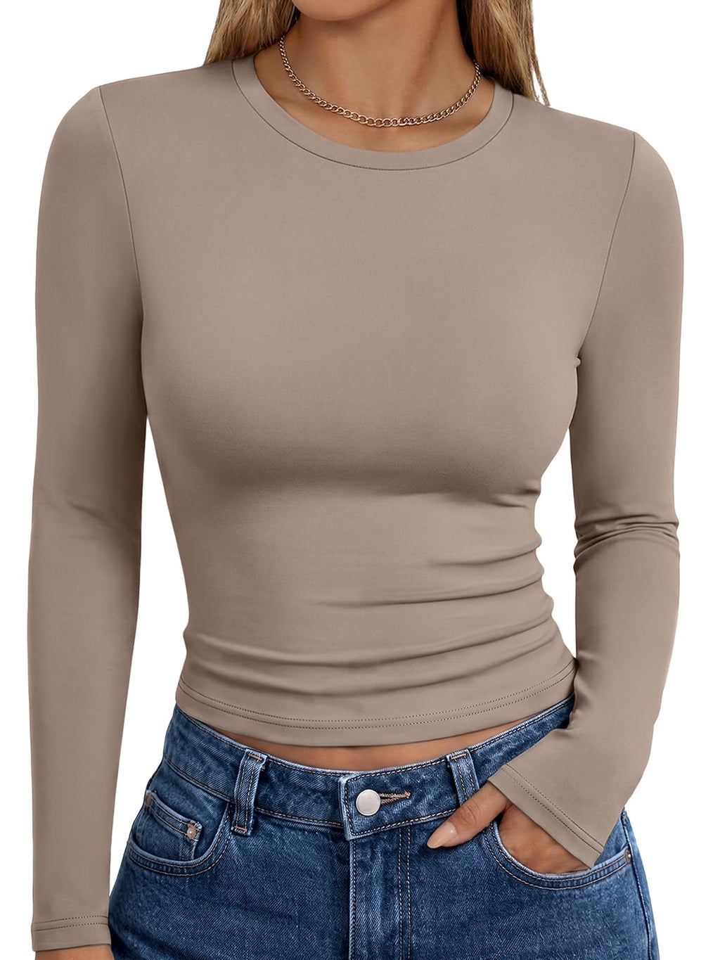 Trendy Queen Womens Long Sleeve T Shirts Fall Fashion Basic Y2K Tops 2026 Jansha Store