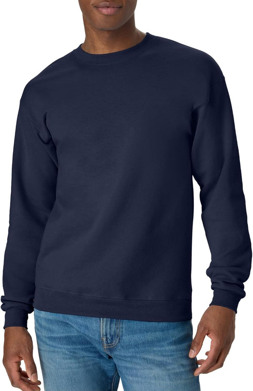 Hanes Men's Sweatshirt, EcoSmart Fleece Crewneck Sweatshirt, Big & Tall Available, 1 or 2-Pack Jansha Store