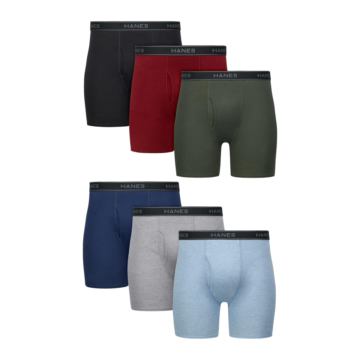Hanes mens Underwear Boxer Briefs Pack, Cool & Breathable Cotton Moisture-wicking Underwear for Men, No Ride Up Jansha Store