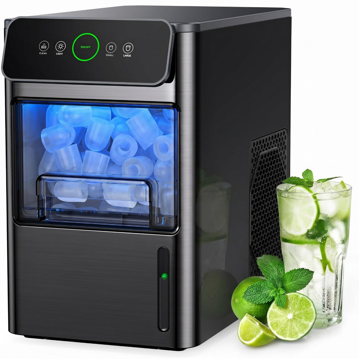 Silonn Ice Maker Countertop, Portable Ice Machine with Carry Handle, Self-Cleaning Ice Makers with Basket and Scoop, 9 Cubes in 6 Mins, 26 lbs per Day, Ideal for Home, Kitchen, Camping, RV Jansha Store
